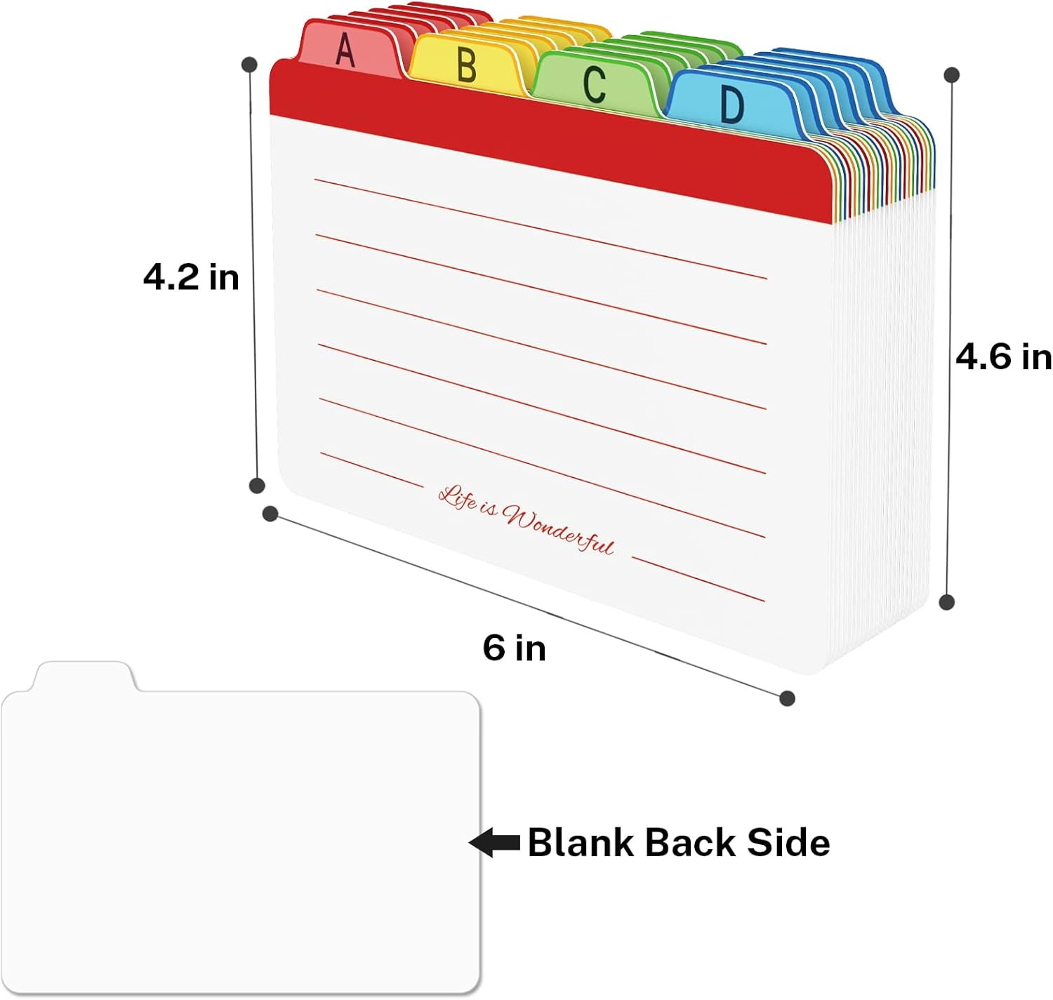 4 x 6 inches Index Card Dividers Alphabetical 4×6-24pack Normal Pattern