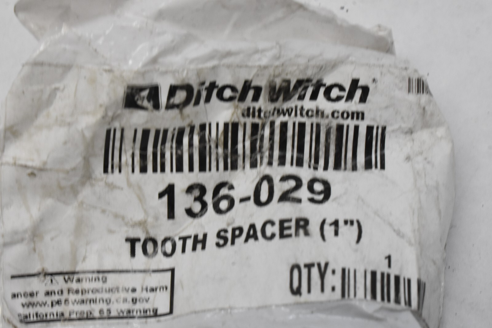 Ditch Witch Genuine OEM 136-029 Tooth Spacer 1″