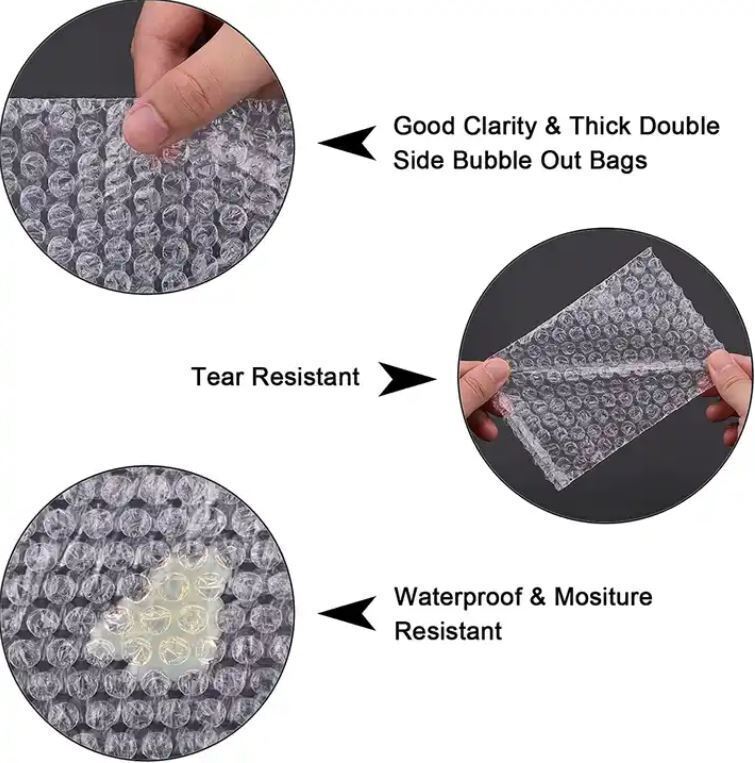 Bubble Pouch Out Bags Protective Wrap Pouches 3×5 4×5.5 4×7.5 6×8.5 8×11.5 12×15