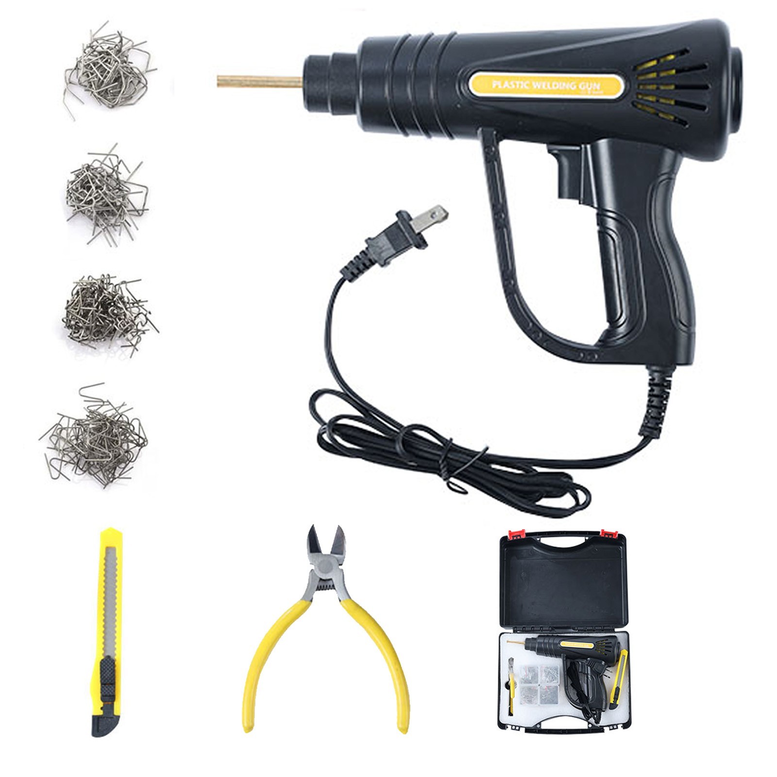 Upgrade Plastic Welder Soldering Hot Stapler Bumper Repair Welding Gun 1200Nails