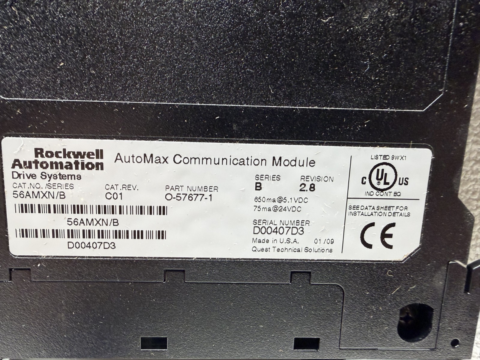 ROCKWELL AUTOMATION / ALLEN BRADLEY 56AMXN AUTOMAX COMMUNICATION MODULE SER-B