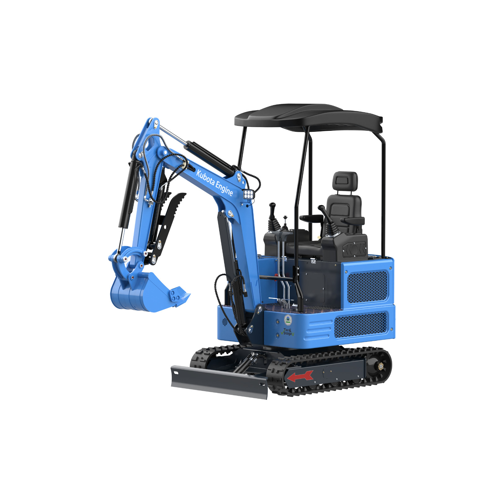 4,000 lbs Mini Excavator | KUBOTA Diesel Engine | Hydraulic Thumb，Compact Digger