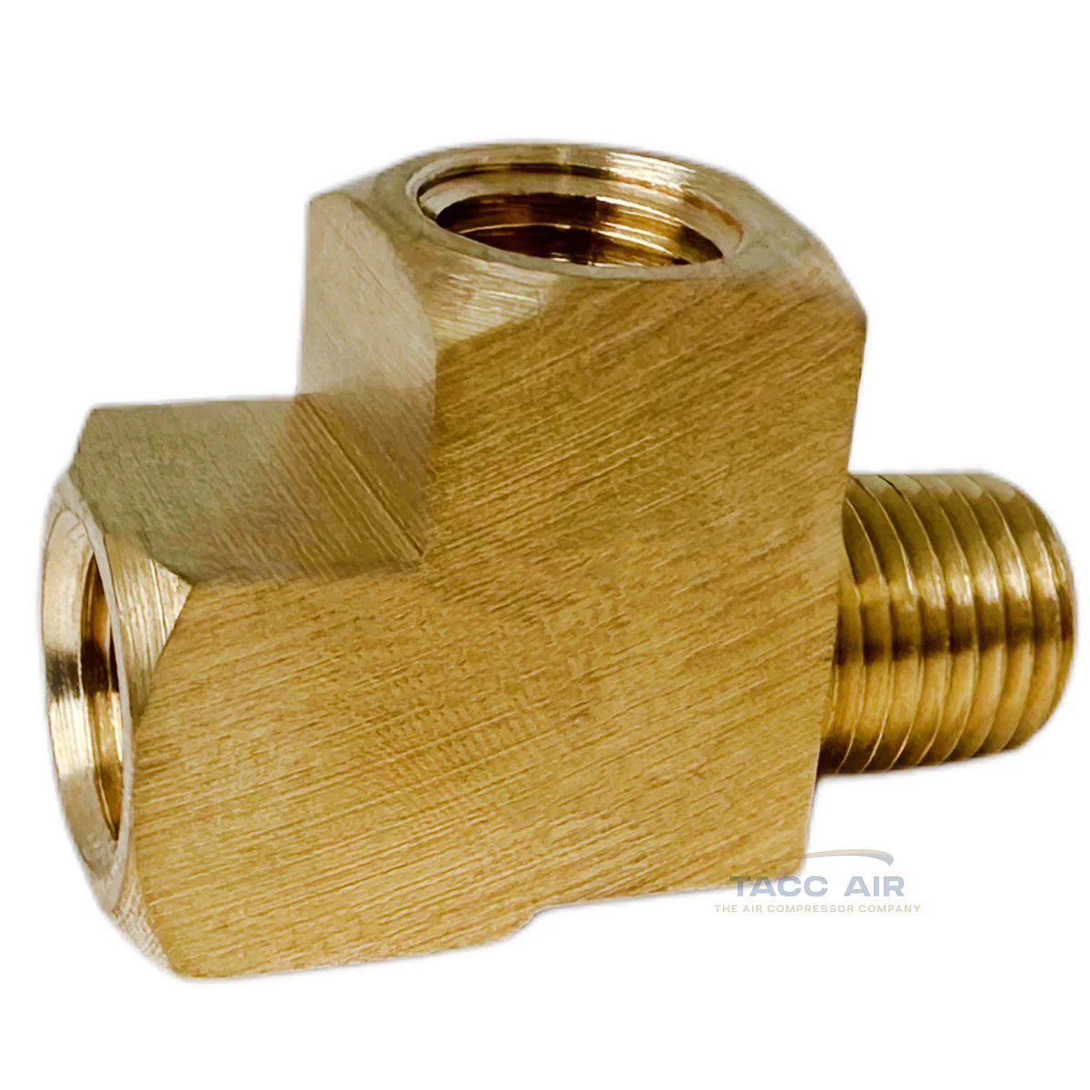 2 Pack 1/4″ NPT Solid Brass Branch Tee Fitting 3 Way W/ 2 Female & 1 Male Thread