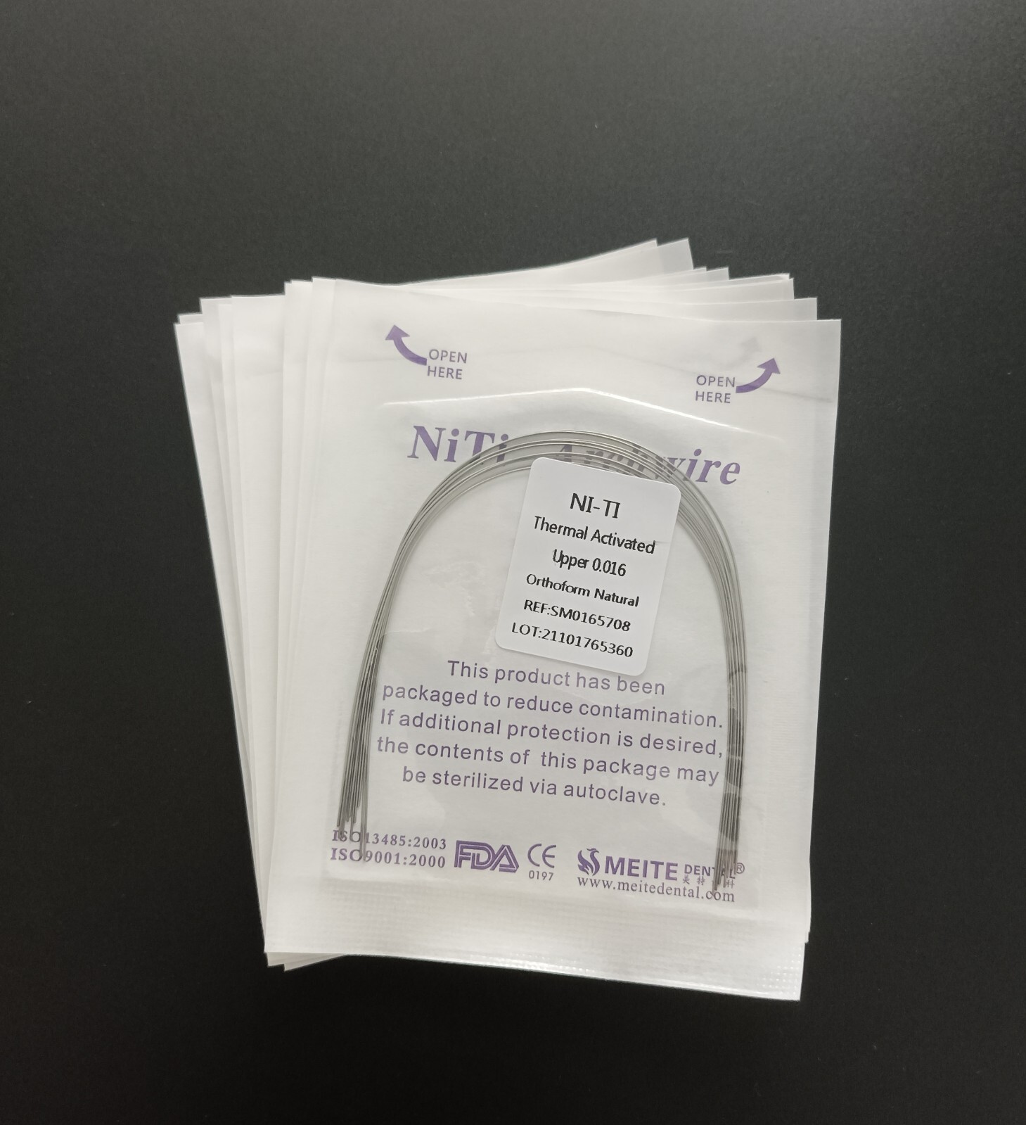10Packs Dental Orthodontic Thermal Activated Niti Round Arch Wires Natural Form