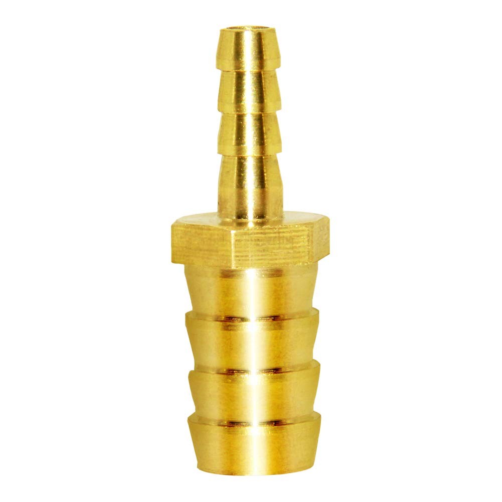 Joywayus Hose Barb Reducer,1/4″ to 1/2″ Barb Fitting,Reduce ID Brass Hose Adapte