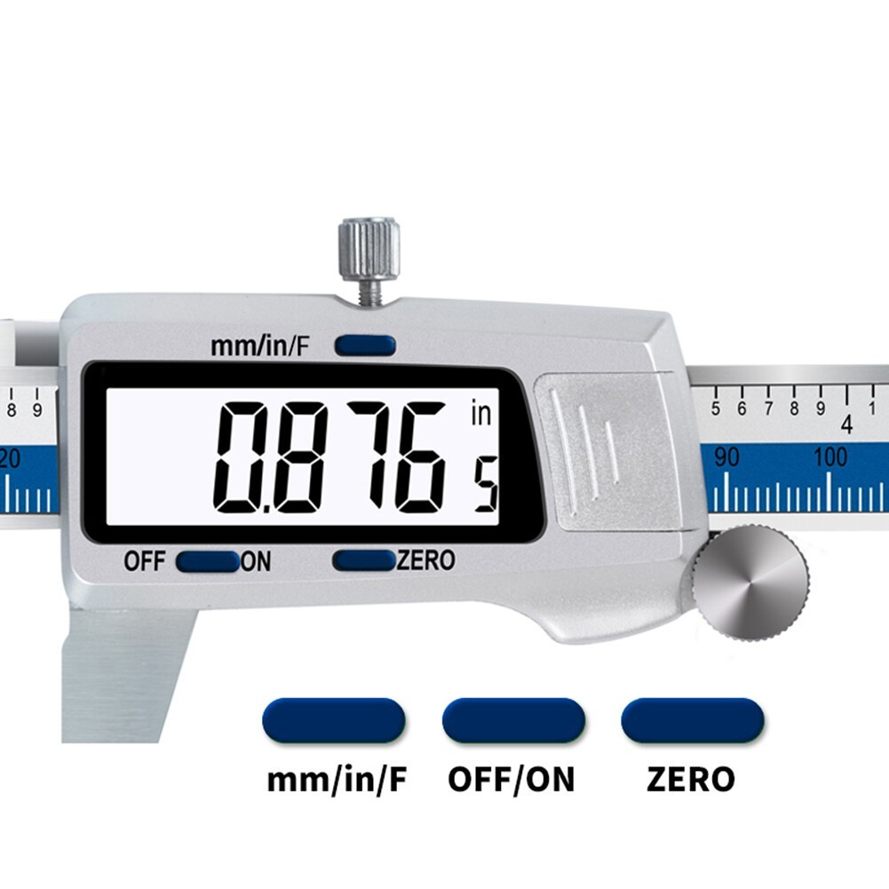 Digital Display Vernier Caliper 150mm Fraction/MM/Inch Caliper Stainless Steel