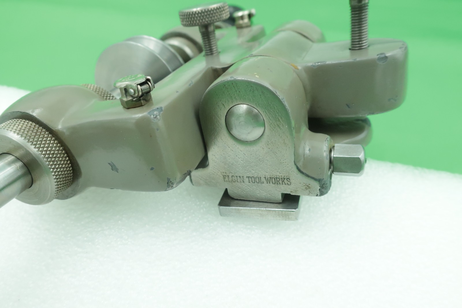 Elgin Lathe Grinding Attachment Belt Driven Adjustable Sliding Spindle & Height