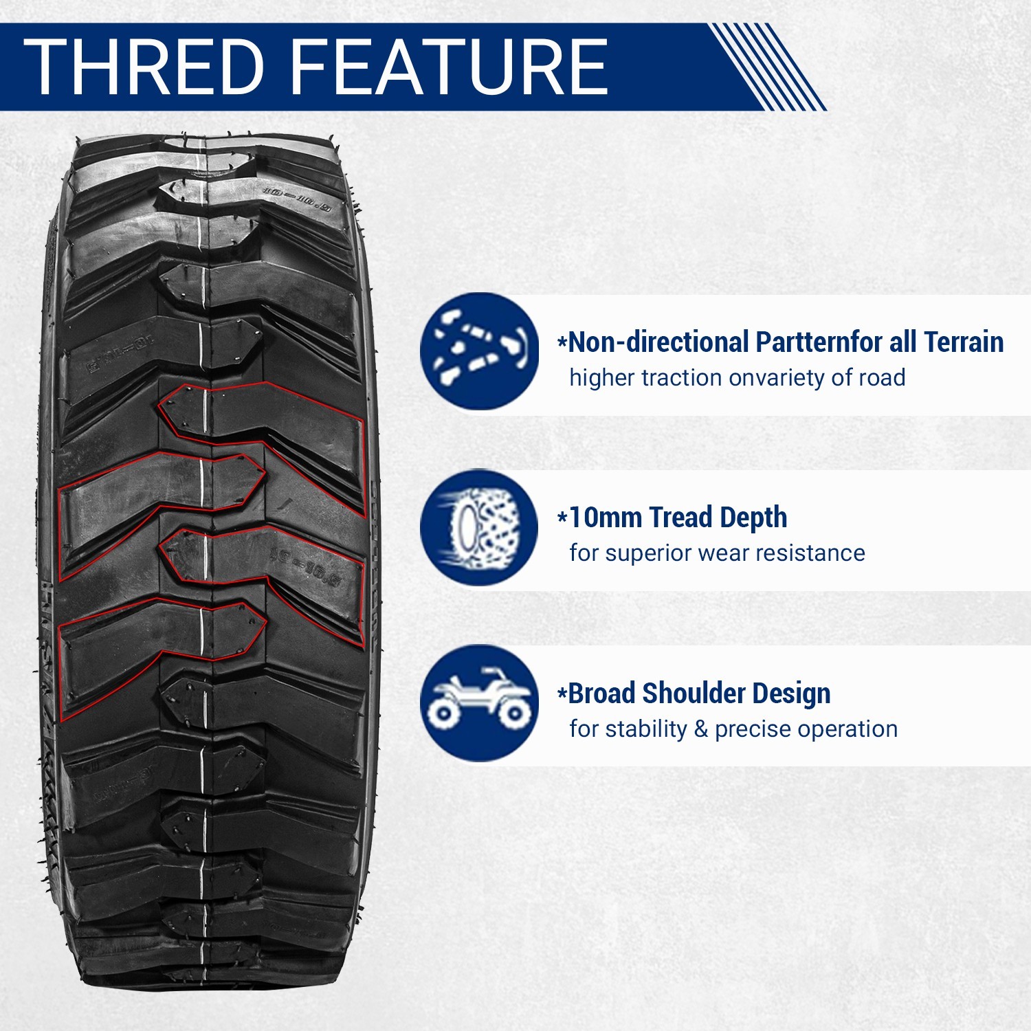 Set 4 10×16.5 Skid Steer Loader Tire 12 Ply 10-16.5 Heavy Duty for Bobcat