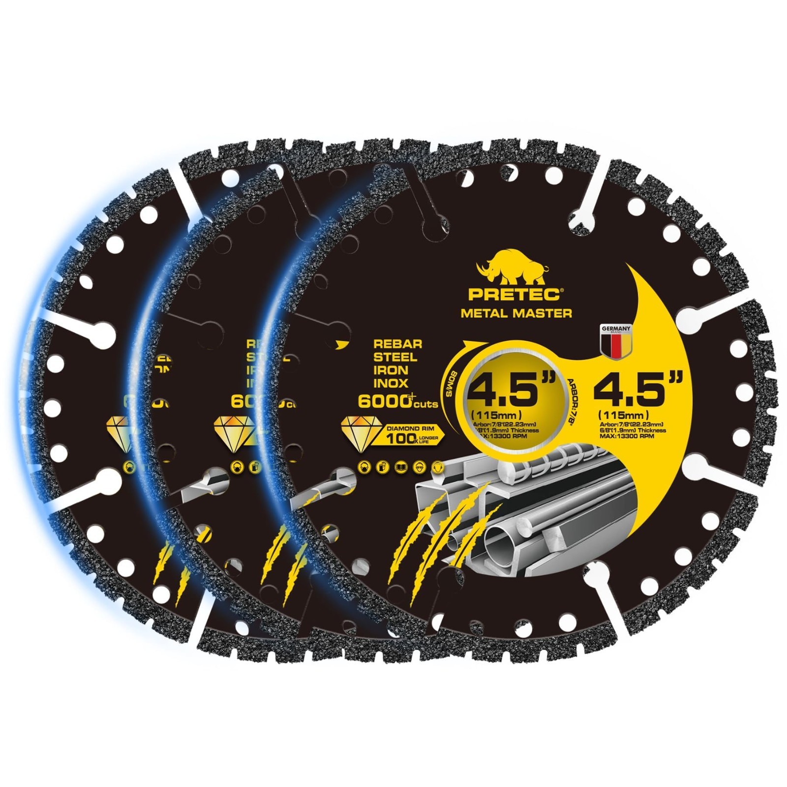3″/4.5″/5″ Diamond Cut-Off Wheel–Durable Metal Cutting Disc for Angle Grinder