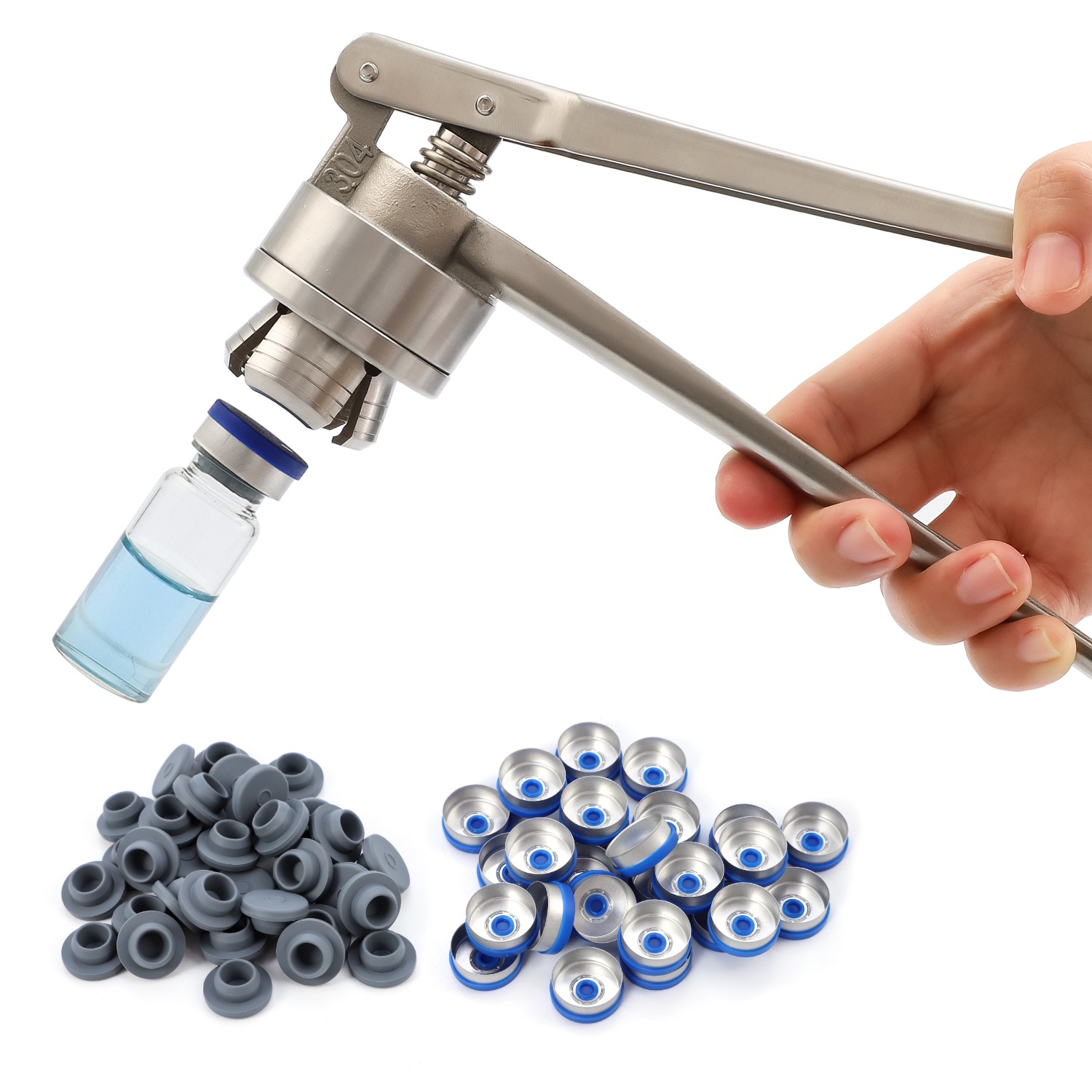 Flip Vial Crimper 20mm Manual Perfume Bottle Capper Sealing Crimping Tool