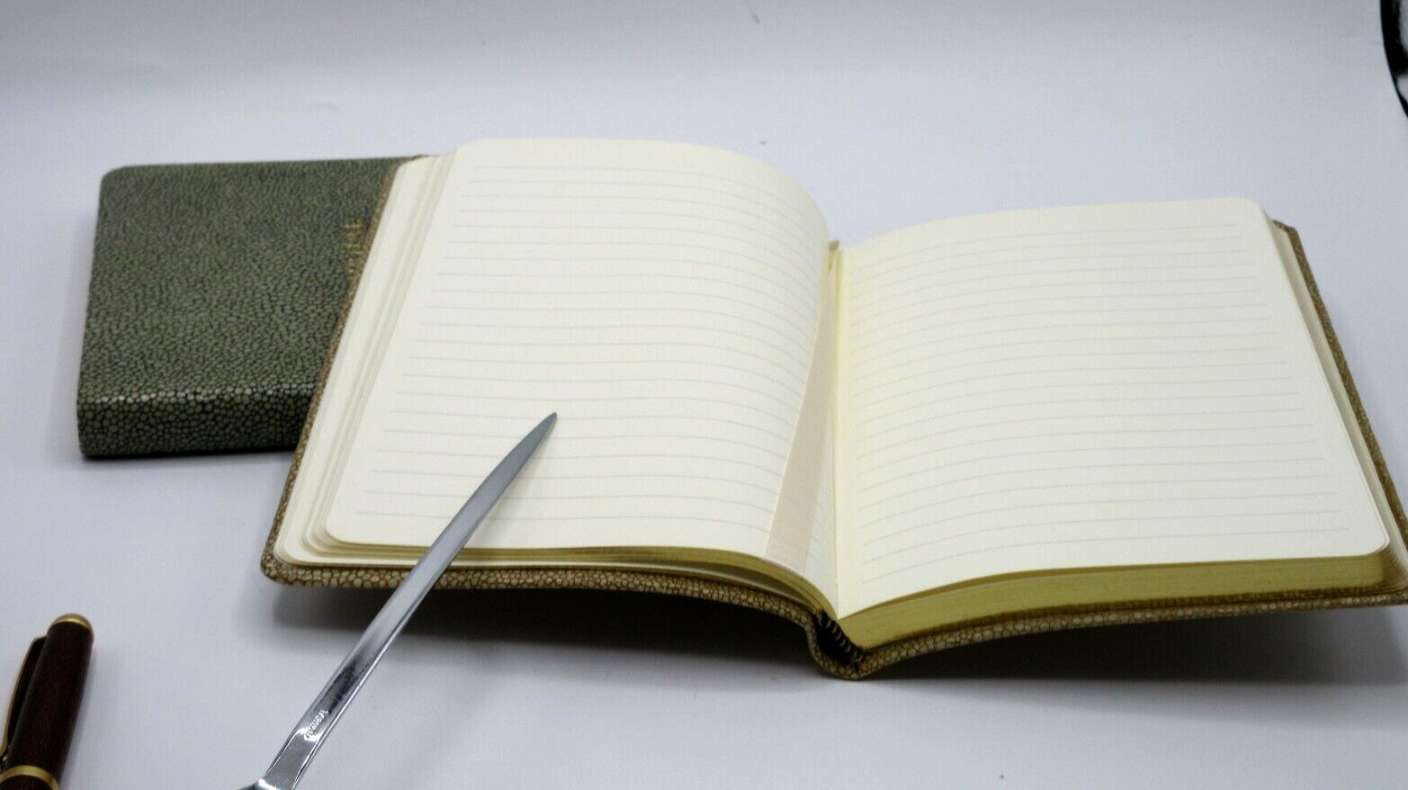 Graphic Image Travel Journal 7″ Leather Soft Cover 224 Lined Pages $90 GREEN