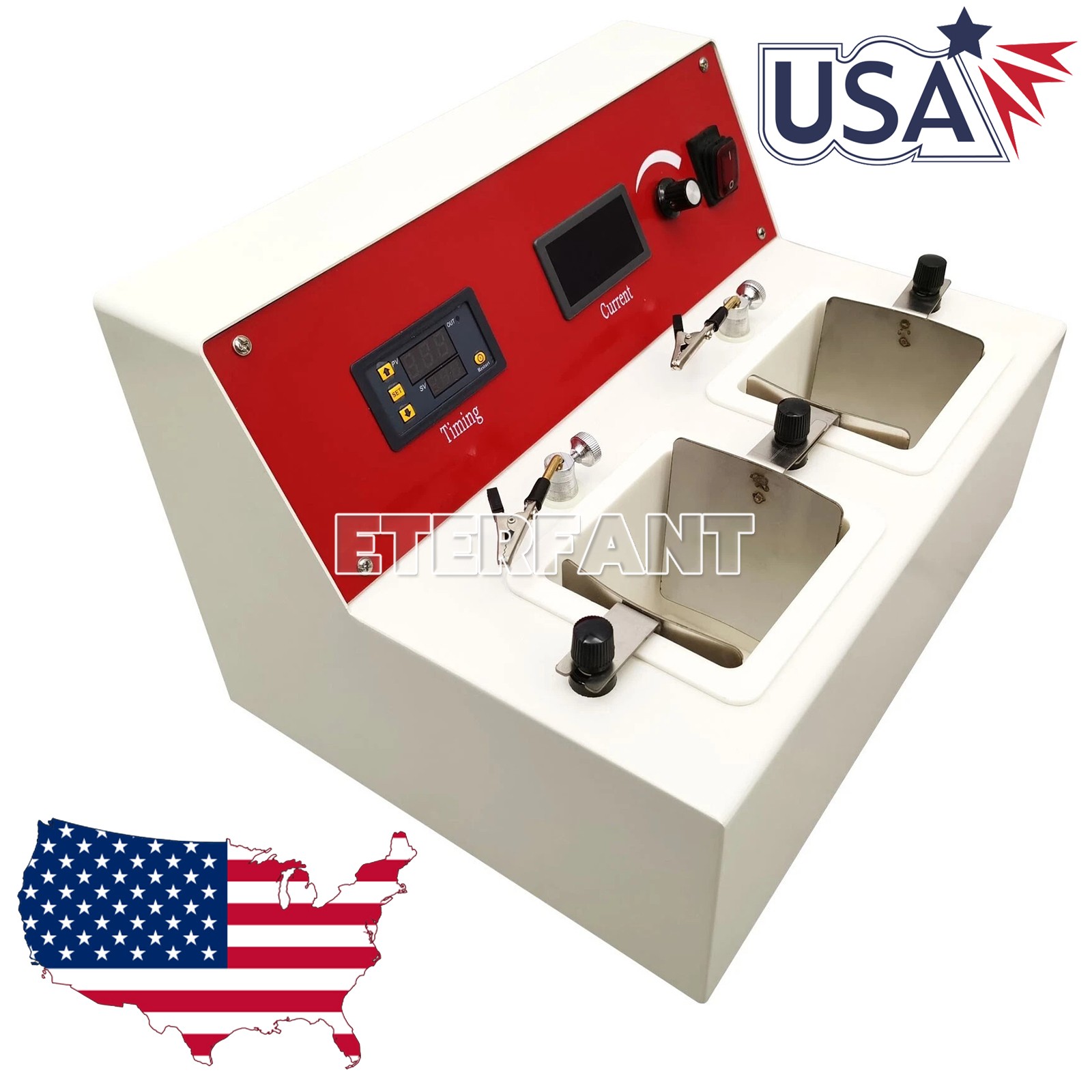 ETERFANT Electrolytic Polishing Machine With 2 Electrolytic Cells Dental Lab
