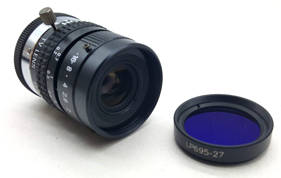 Ricoh FL-HC1212B-VG 1/2″ 12mm F1.2 Manual Iris C-Mount Lens w/ Locking Screws
