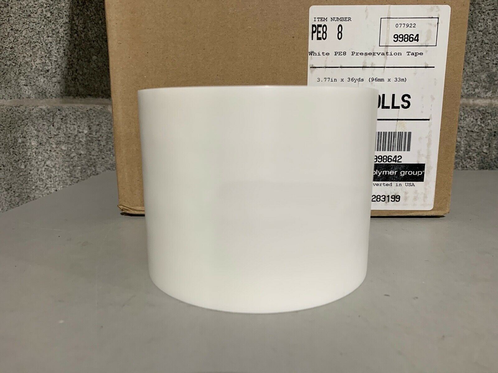 TWO (2) Intertape IPG White Polyethylene Tape PE8 3.77″x36yds Marine Hull Wrap