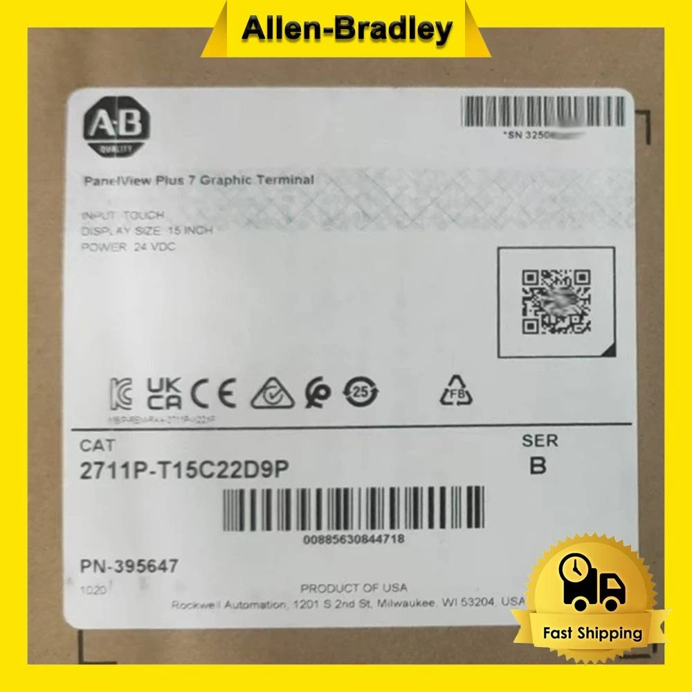 2711P-T15C22D9P NEW AB PanelView Plus 7 Graphic Terminal 2711PT15C22D9P SER B
