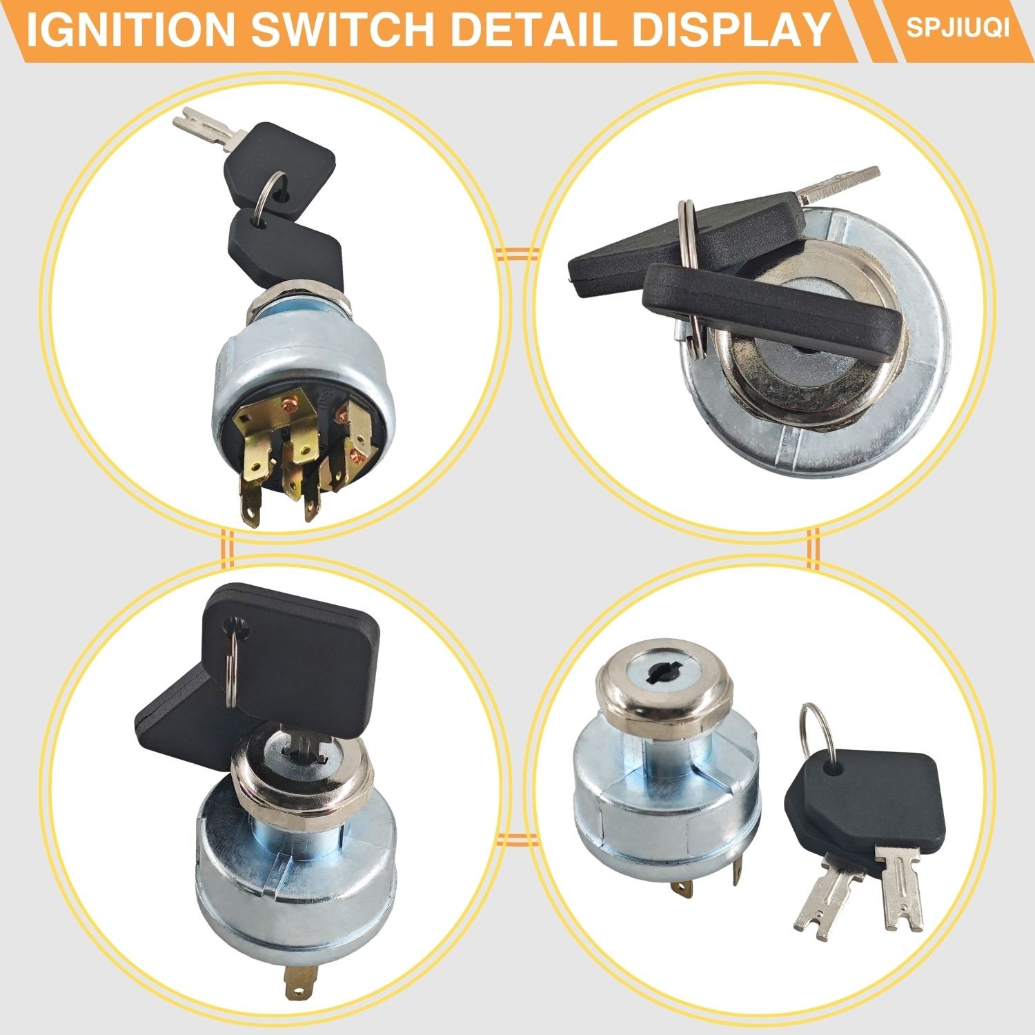 3 Position Ignition Switch w/key for Pollak Clark Forklifts Hyster