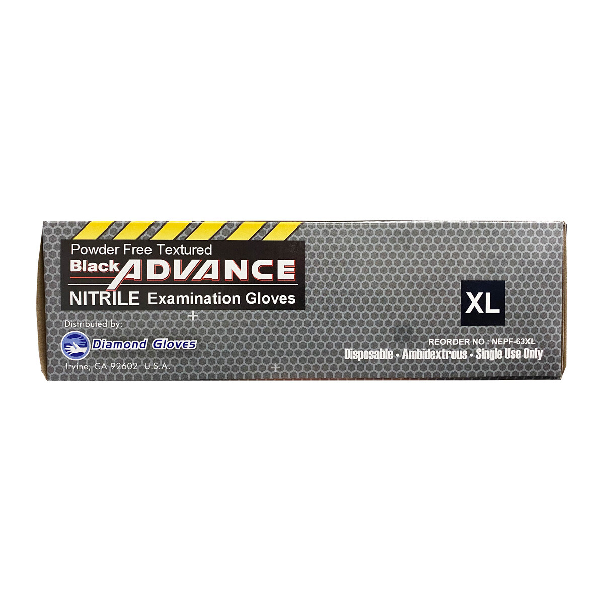 Advance Nitrile Examination Gloves 6-mil, Black – 1000 Pieces (S/M/L/XL/XXL)