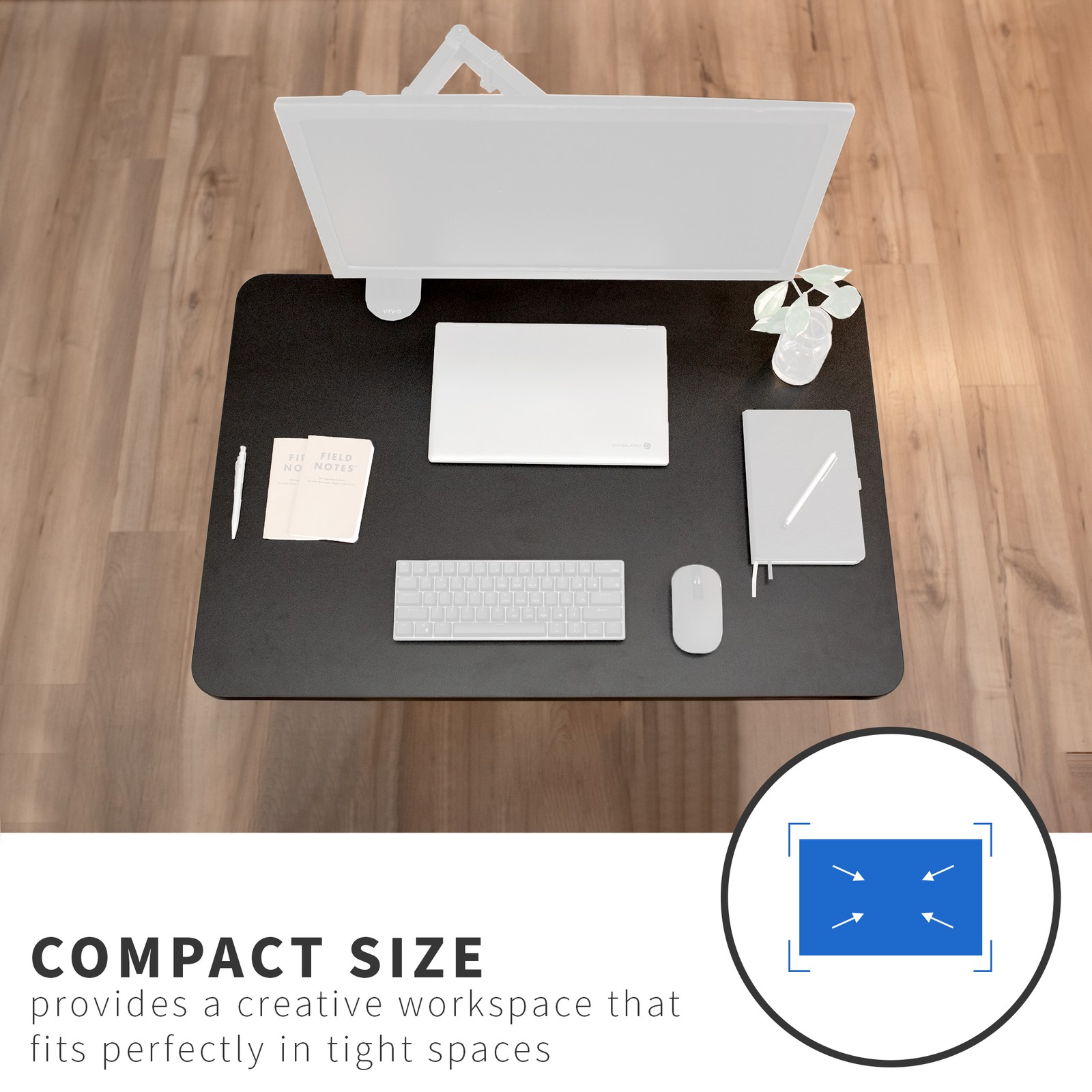 VIVO Black 36 x 24 inch Universal Table Top for Sit to Stand Desk Frames