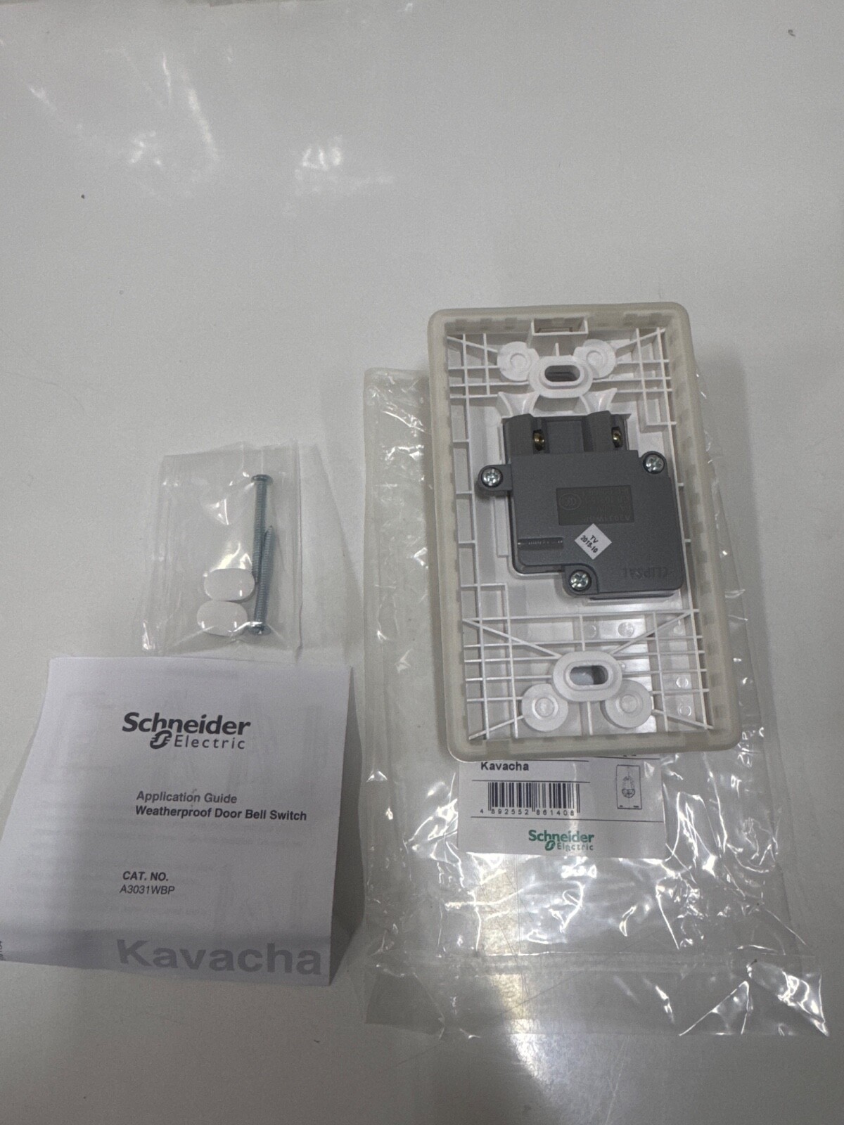 LOT 2 PCS Schneider A3031WBP Weather Proof Door Bell Switch with LED Indicator