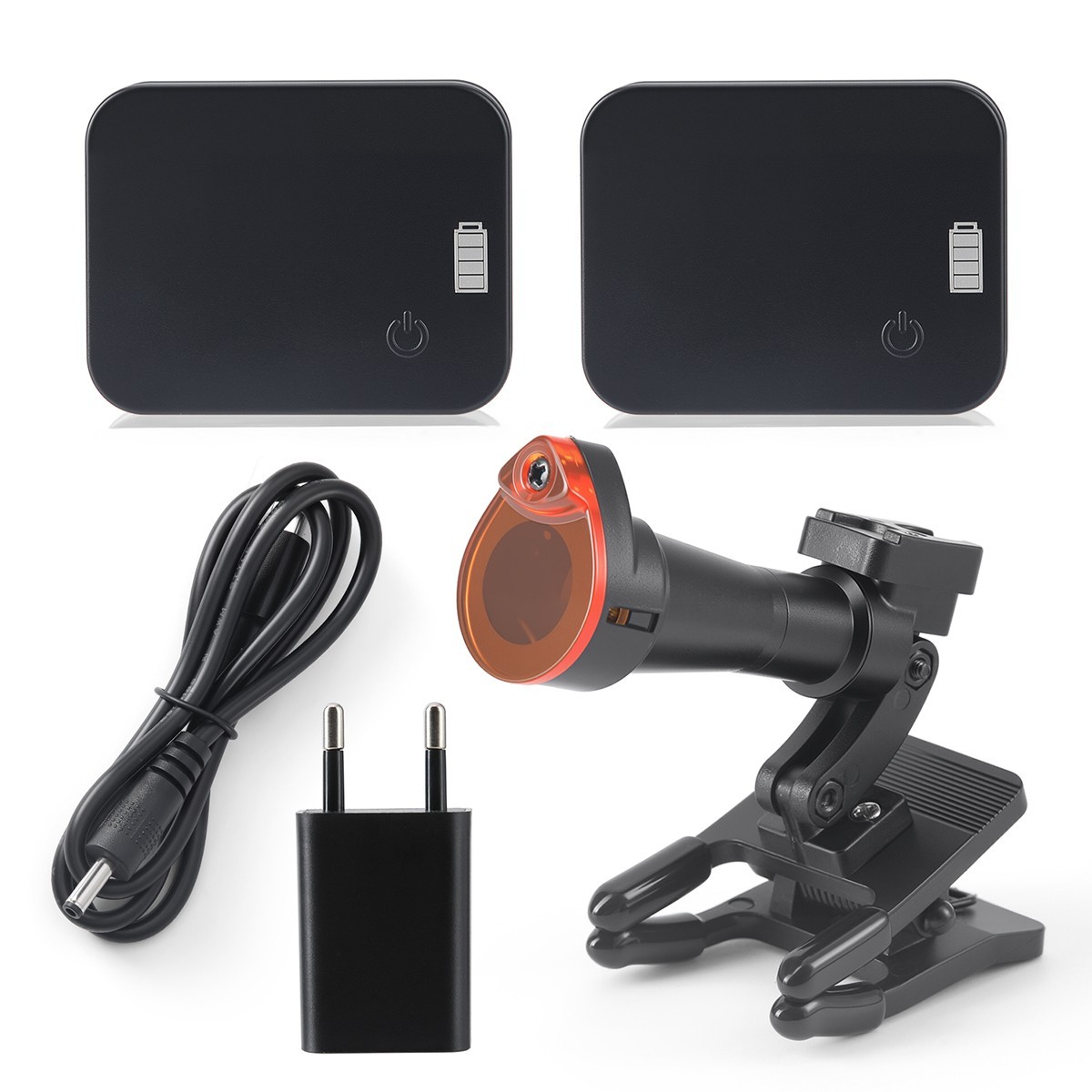 Wireless 5W Dental LED Clip-On Headlight 2 Magnetic Battery for Binocular Loupes