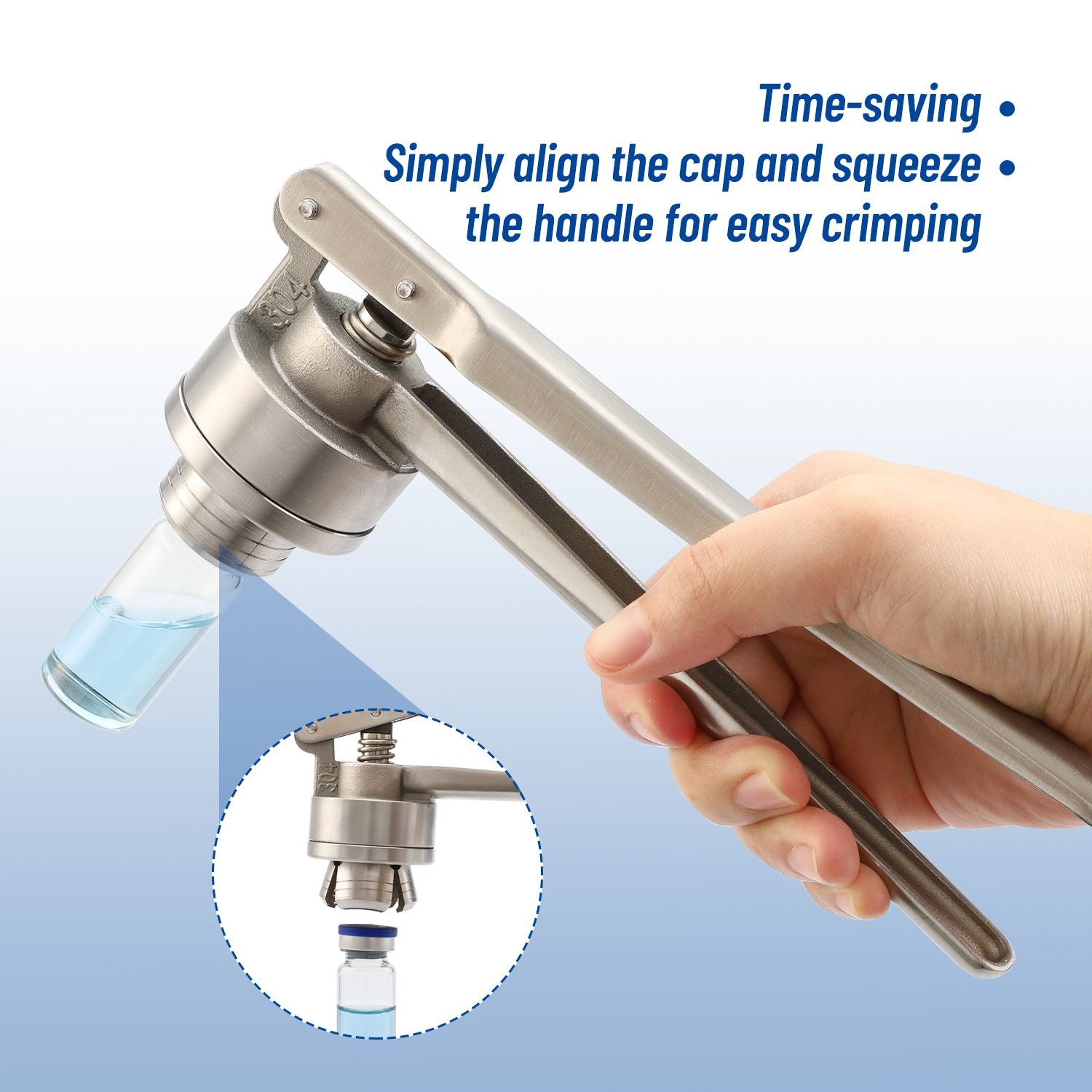 Flip Vial Crimper 20mm Manual Perfume Bottle Capper Sealing Crimping Tool