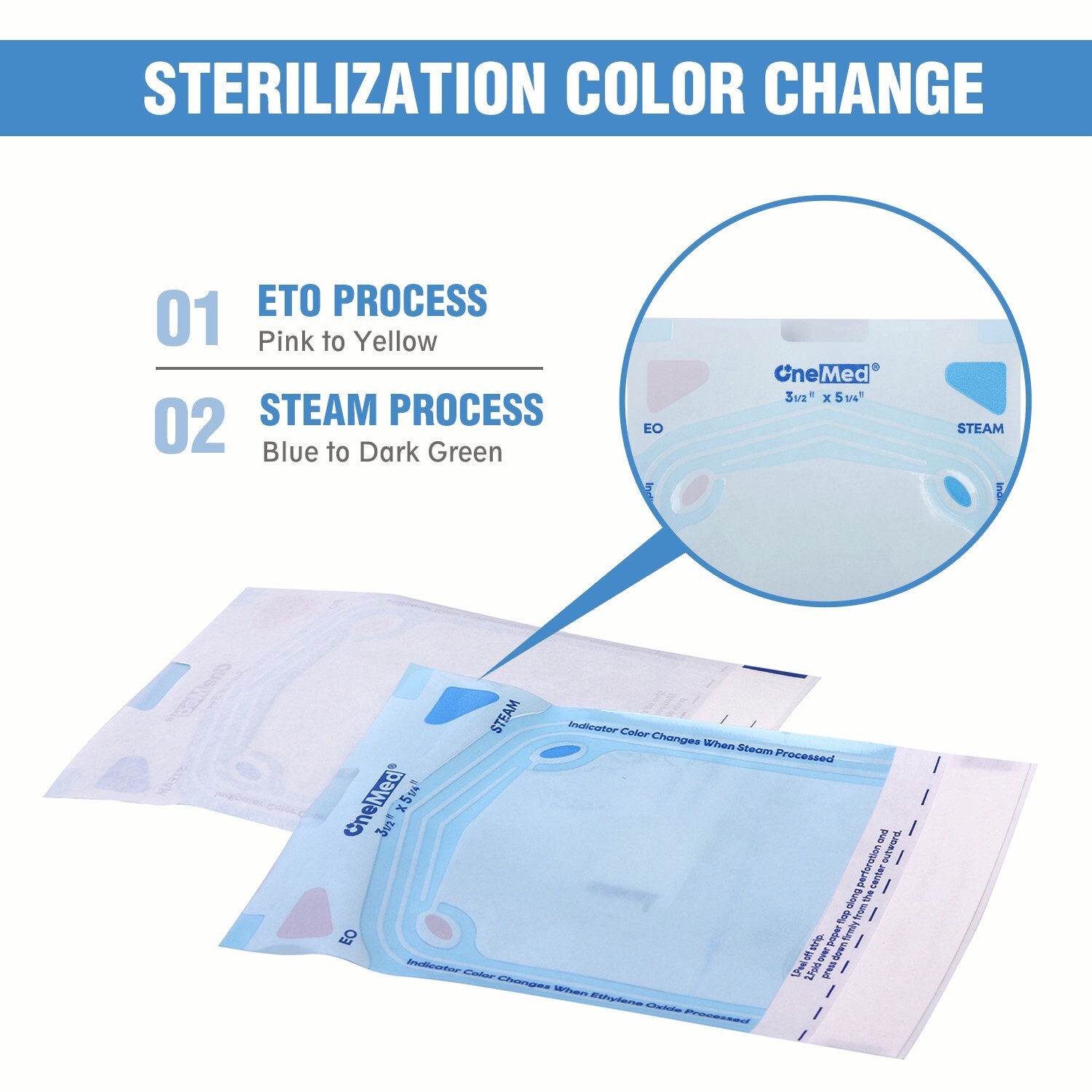 4000(20 Boxes) Self Sealing Sterilization Pouches Autoclave Pouch-2.75″x9″