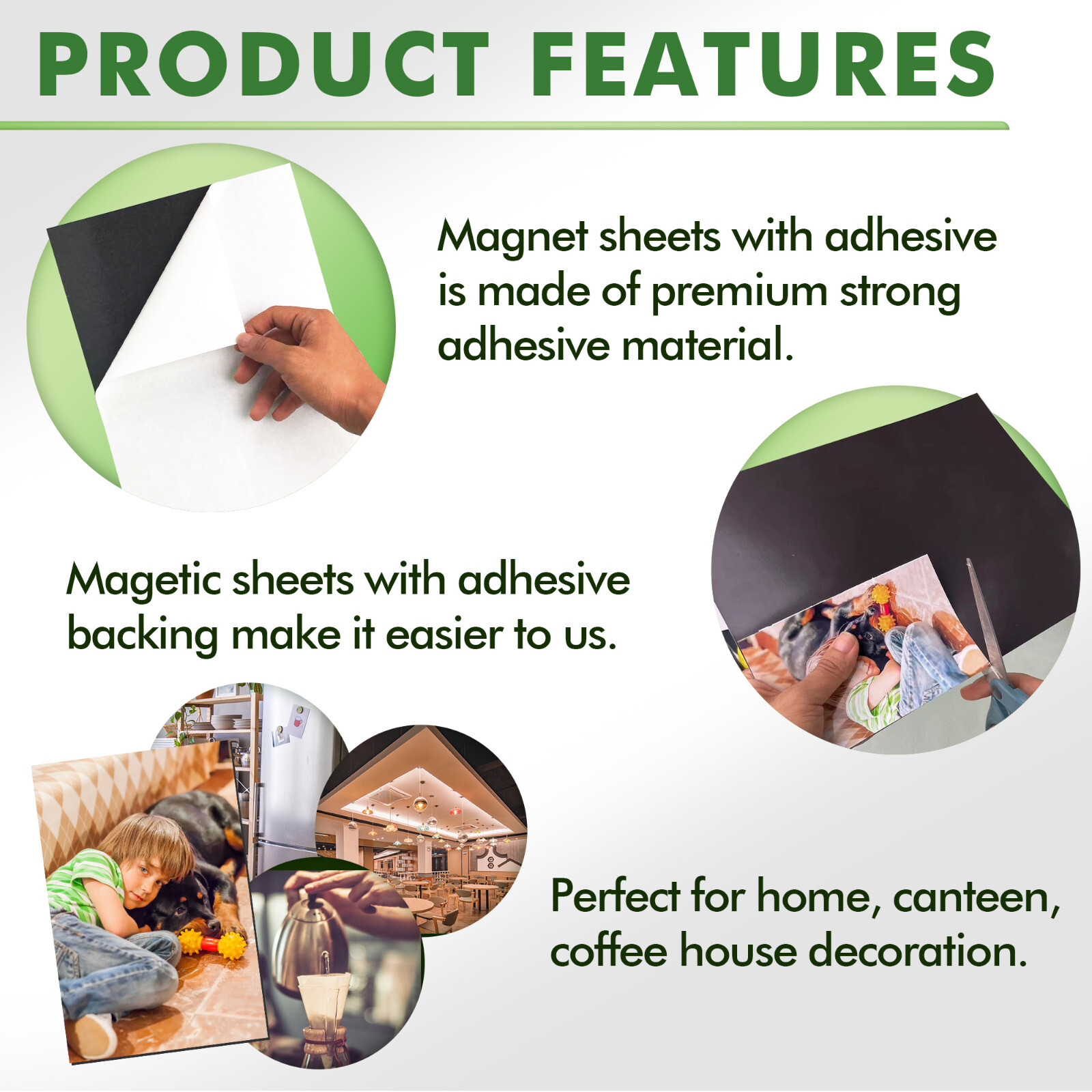 Lot Stone City Strong Self Adhesive Magnetic Sheet 8.5×11 8X10 4X6 5×7 12-20 Mil