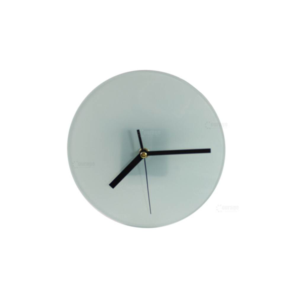 20pcs/pack Sublimation Blank Glass Photo Frame with Glossy Round Clock US Stock