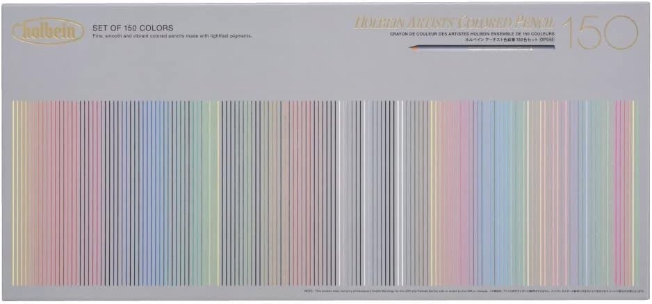 Holbain Artist Colored Pencils Set of 150 Colors New Package Paper Box JAPAN New