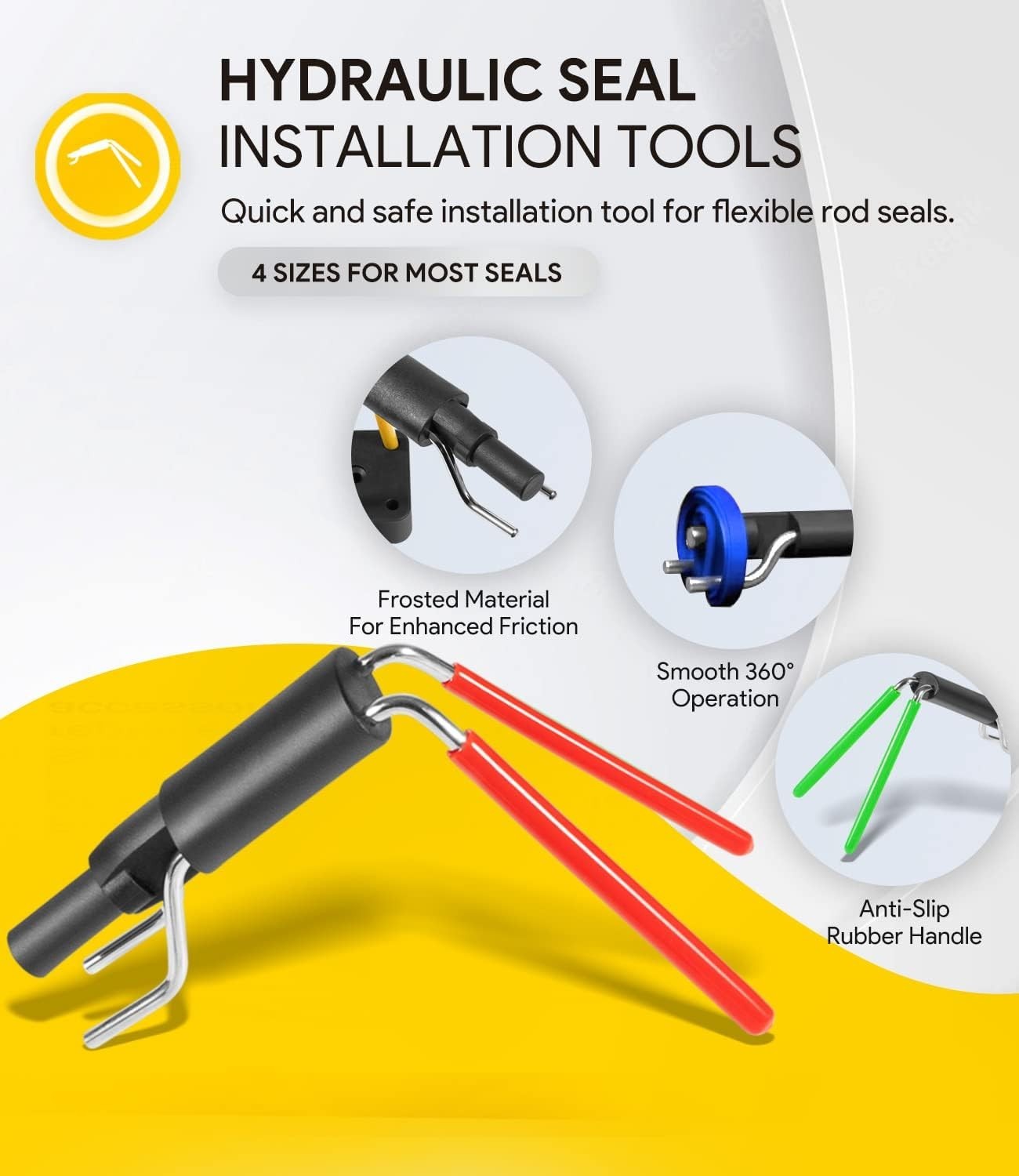 6 Pack Hydraulic Seal Installation Tool Kit for Cylinder Repair