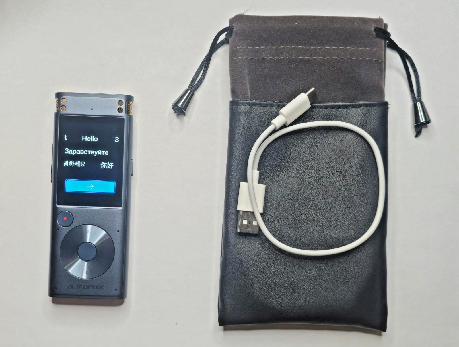 iFLYTEK SR302 Pro Smart Voice Recorder Starry Grey- Very Clean- no box