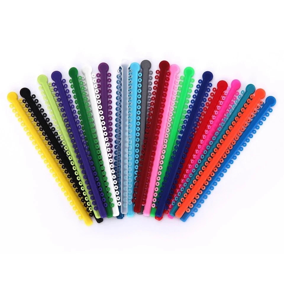 1000 Pcs Dental Orthodontic Treatment Ligature Ties Elastic Rubber Bands O-Rings