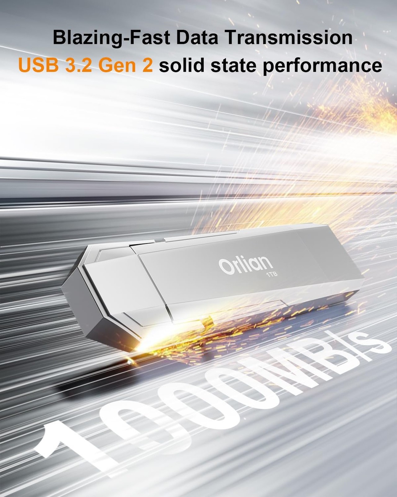 1TB External Portable SSD USB Solid State Drive Up to 1000MB/s USB 3.2 Gen 2 …