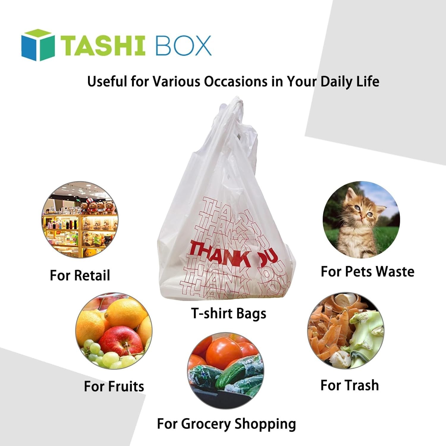 High-Quality 11.5″ x 6.25″ x 21″ Thank You Bags – 500 Count for Small Businesses