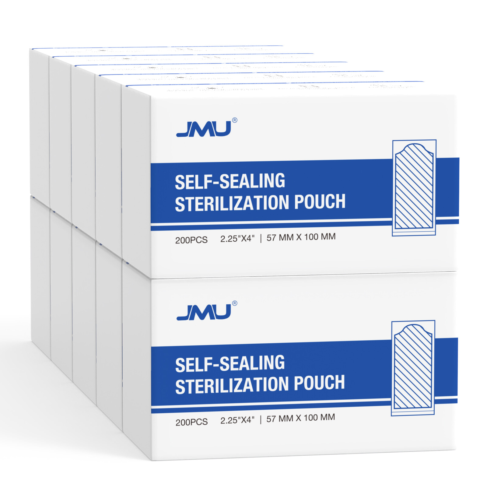 JMU Self Sealing Sterilization Pouches w/ Indicator Autoclave Sterilizer Multi