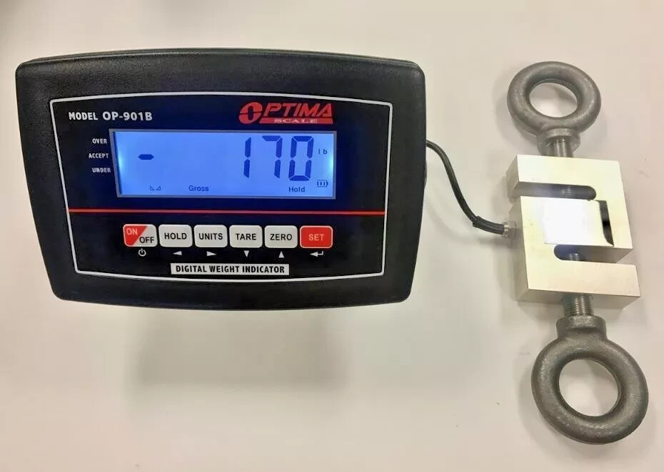 10,000 lb x 0.5 lb S-type CRANE SCALE HANGING SCALE – CALIBRATED – TENSION SCALE