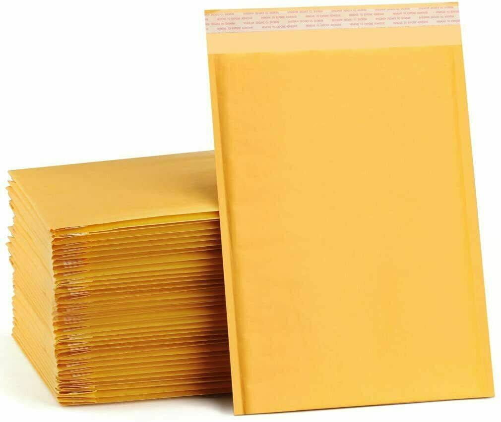 Kraft Bubble Mailer #000 ( 4″x7″ ) 1,000 QTY SHIPS TODAY CALIFORNIA