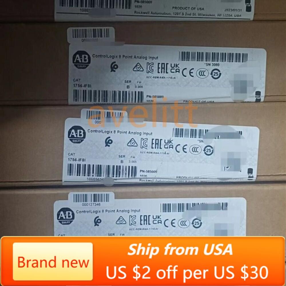 Factory Sealed AB 1756-IF8I ControlLogix 8 Point Analog Input Module US Free Tax