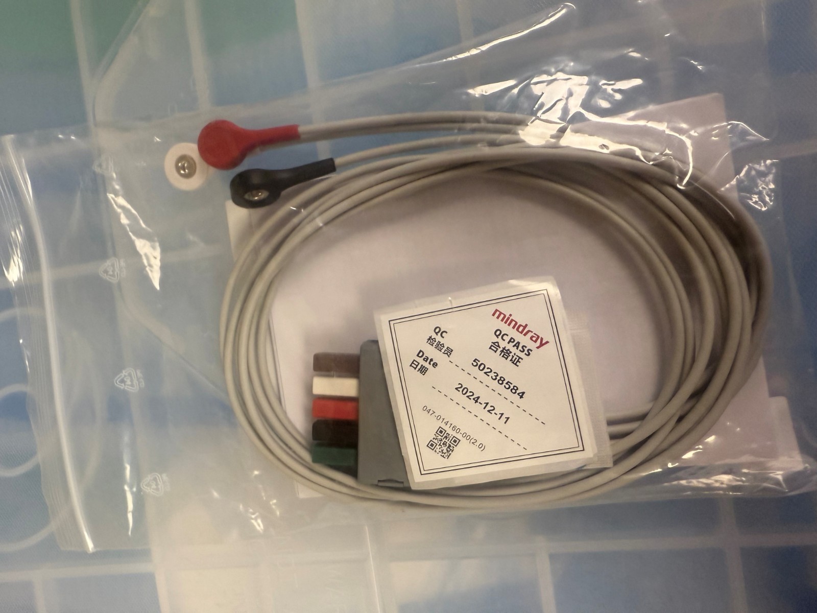 Mindray 3 Lead Snap Adult/Pediatric ECG Leadwires, AHA, TPU, 40″ – 0010-30-42734