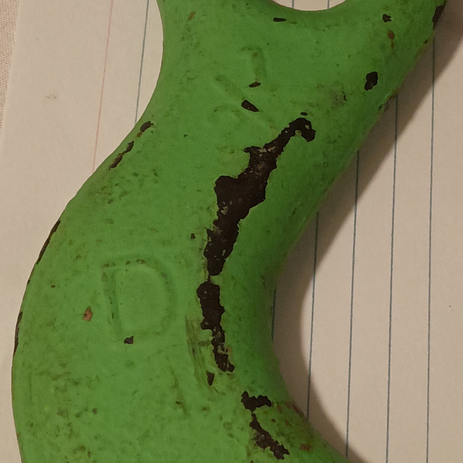 Lot of 2 Green Lifting Hooks, Unmarked Model, MPN Does Not Apply