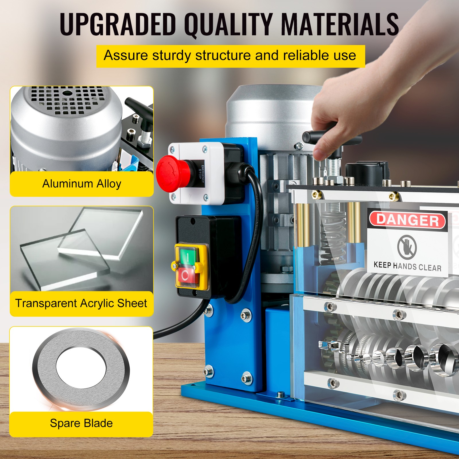 370W Electric Wire Stripping Machine 0.06-1.5in Power Cable Stripper