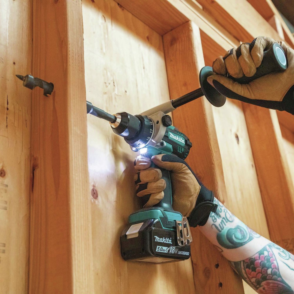 Makita XPH14T-R 18V LXT 1/2″ Hammer Drill Driver Kit, 5 Ah Certified Refurbished