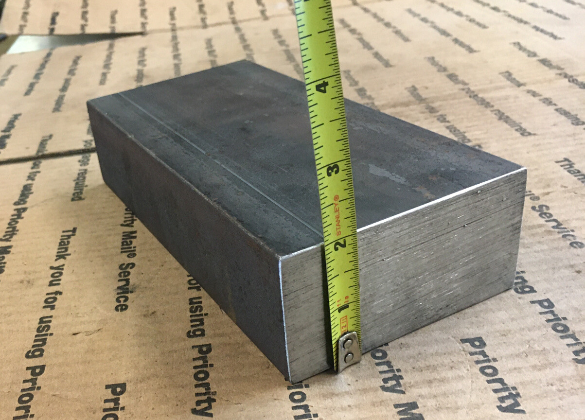 2 X 4 X 8″ L THICK BLOCK Steel Bar Target Plate Blacksmith Bench Hammer Plate
