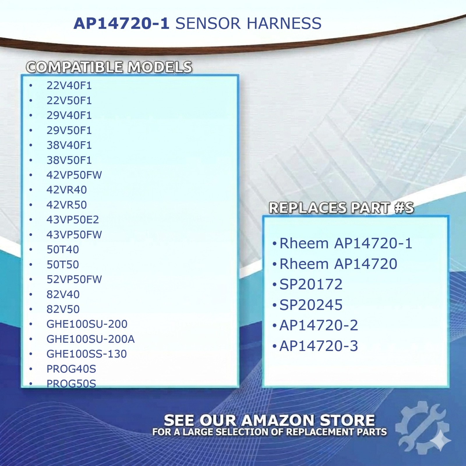 Replacement for Rheem AP14720-1 FV Sensor Harness
