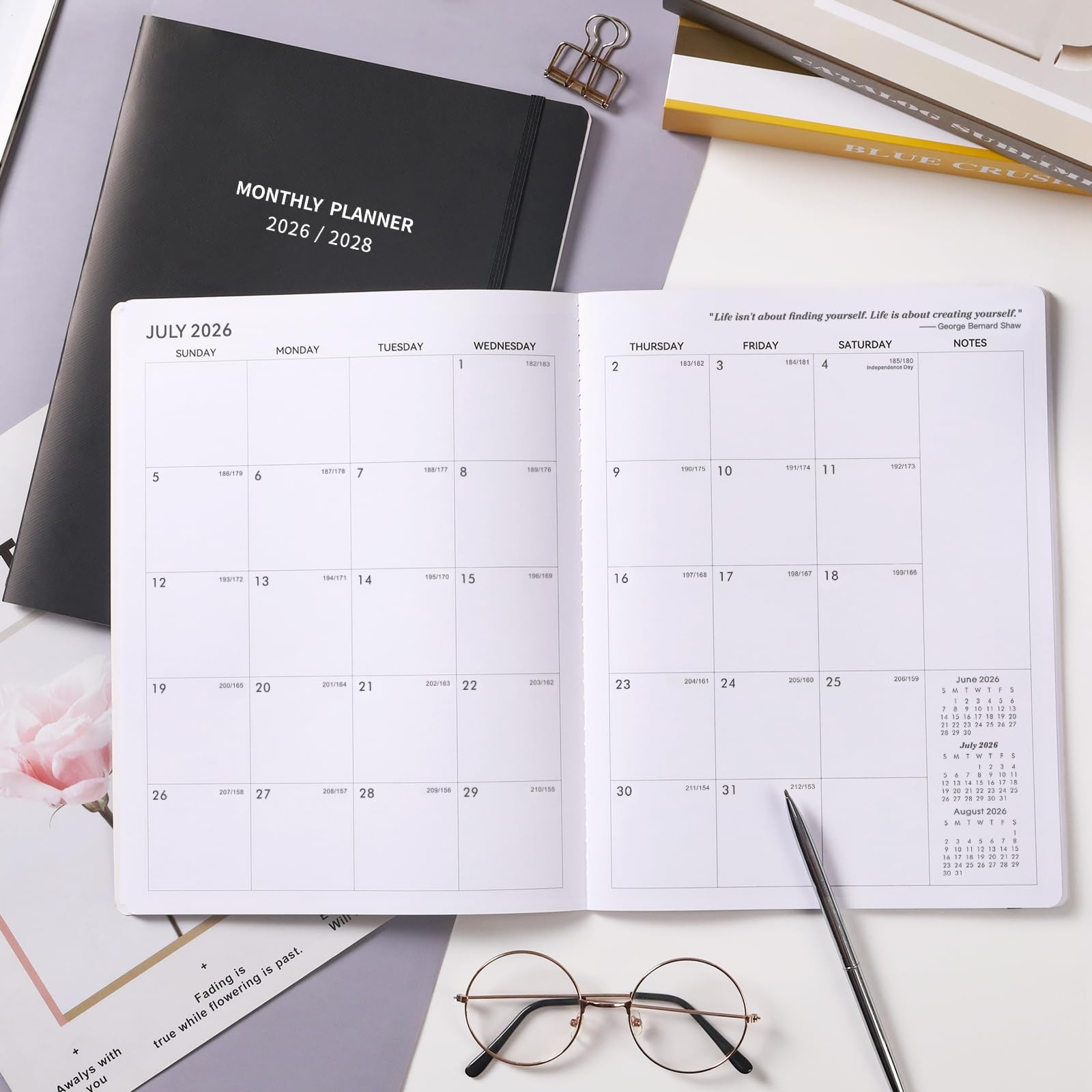 2026-2028 Monthly Planner/Calendar – 2 Year Calendar 2026-2028, Jul. 2026 – Jun