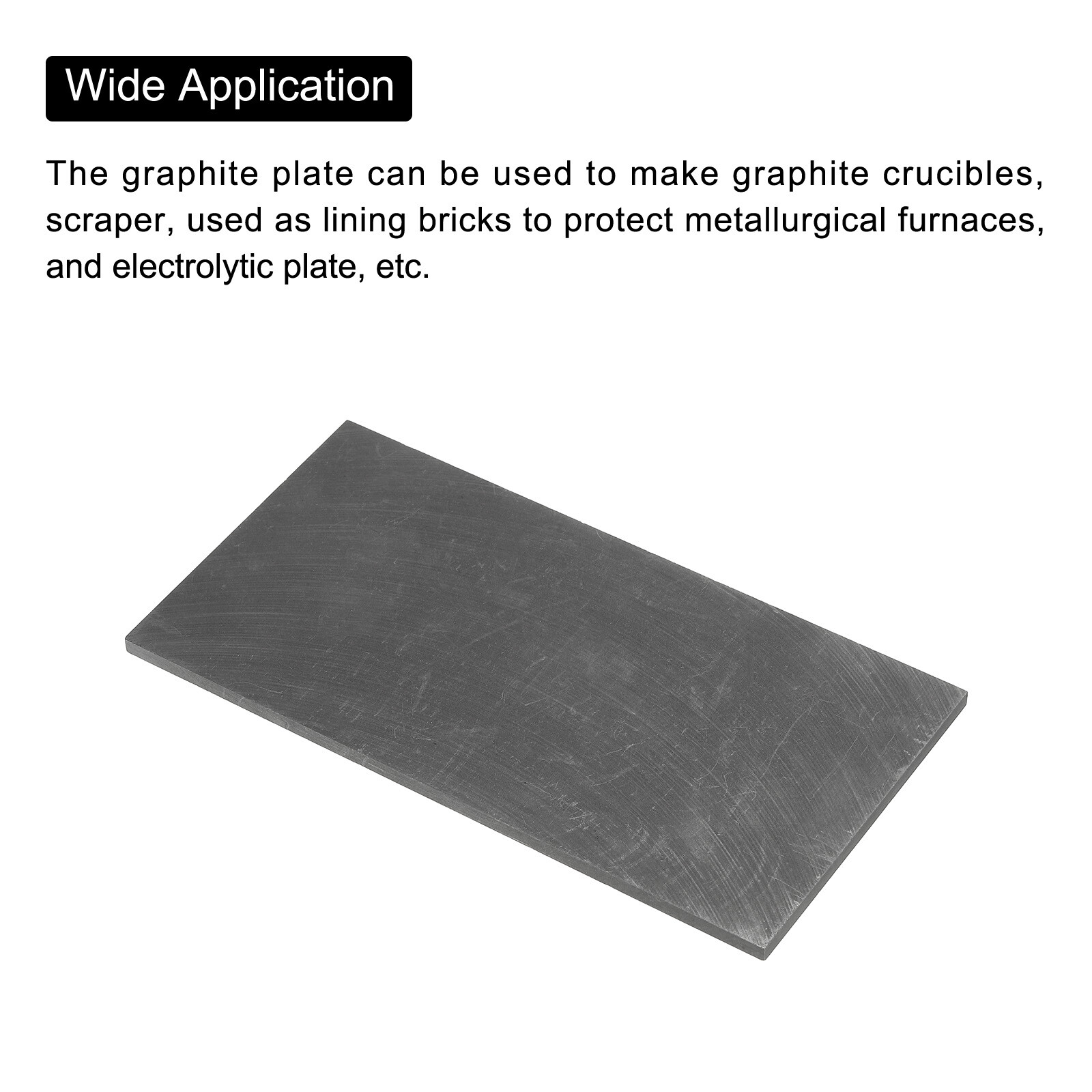 Graphite Block Ingot Rectangle Graphite Electrode Plate 200x100x5mm