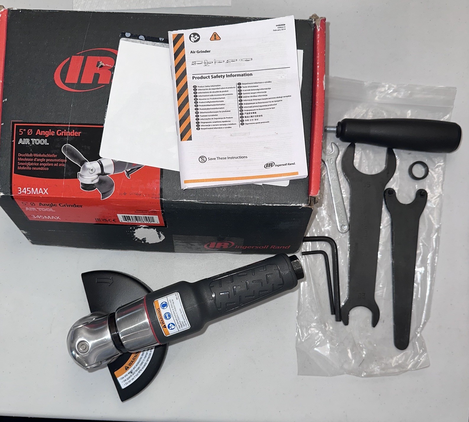 INGERSOLL RAND 345MAX 5″ Angle Grinder (Open Box)