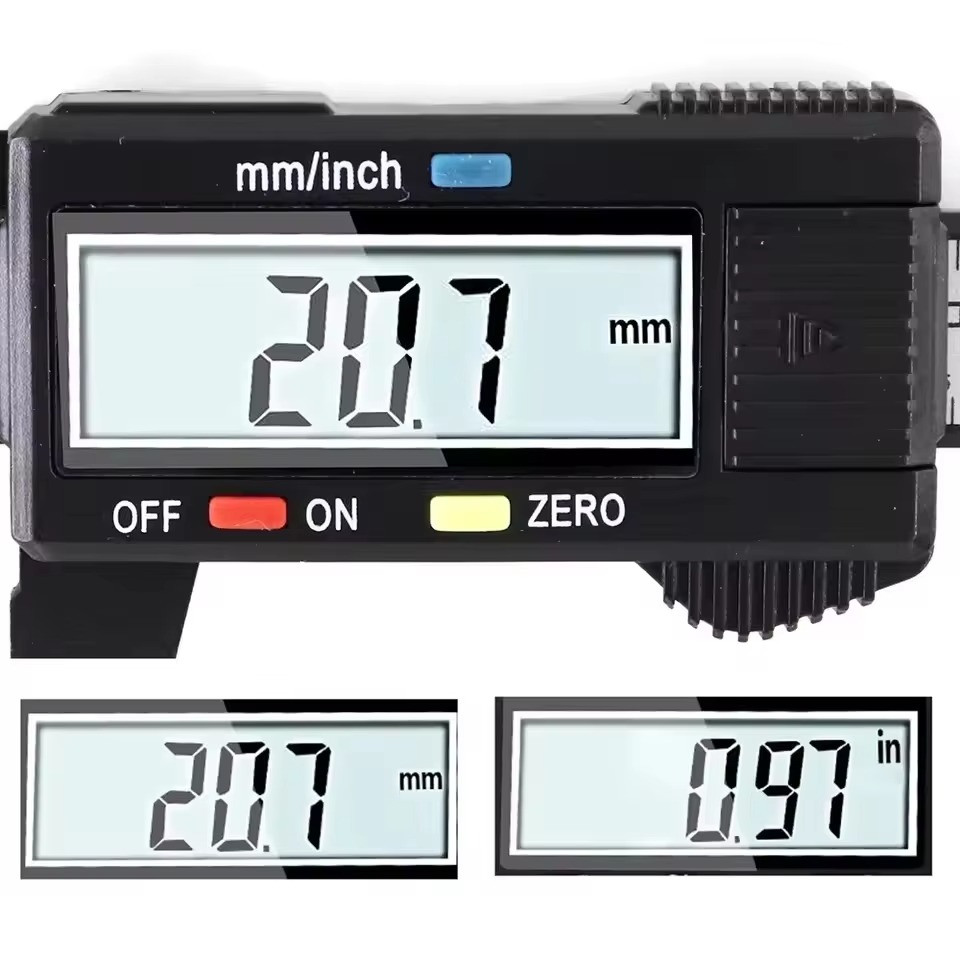 Digital Caliper 6 inch 150mm Carbon Fiber Vernier Micrometer Precision GaugeTool