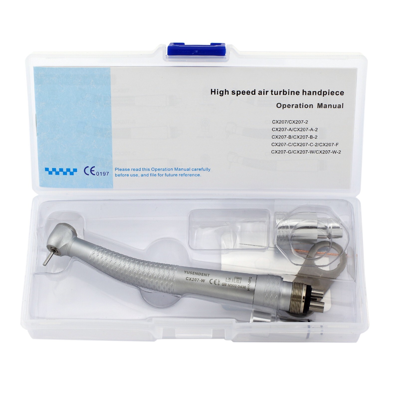 COXO Dental Turbine Handpiece 4 Hole High Speed CX207-W Sinol Quick Coupling M4