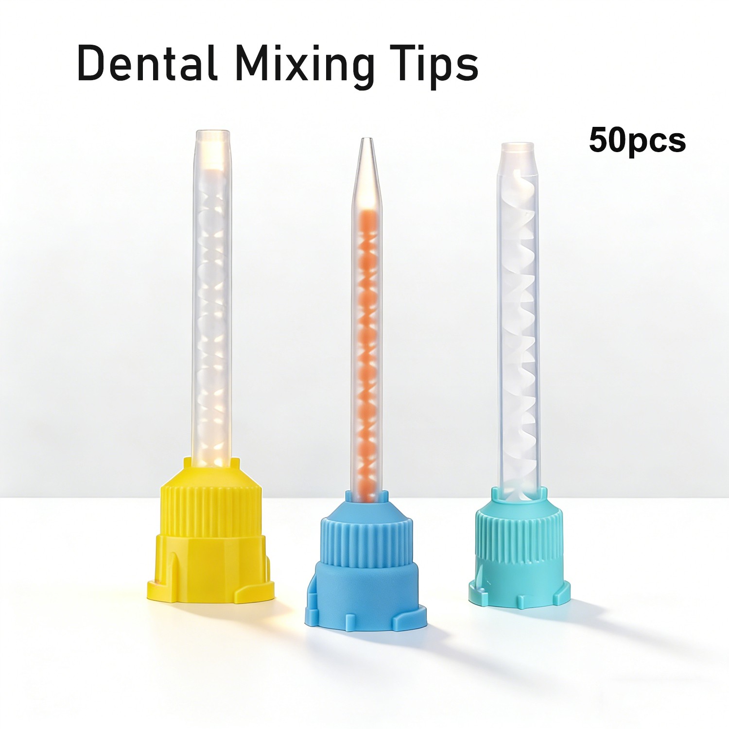 50Pack Dental Mixing Tips for Impression Material C&B Cements Temporary Crowns